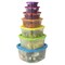 Home Basics 7 Piece Plastic Food Storage Container Set with MultiColored Lids SC47654 - alternate 1